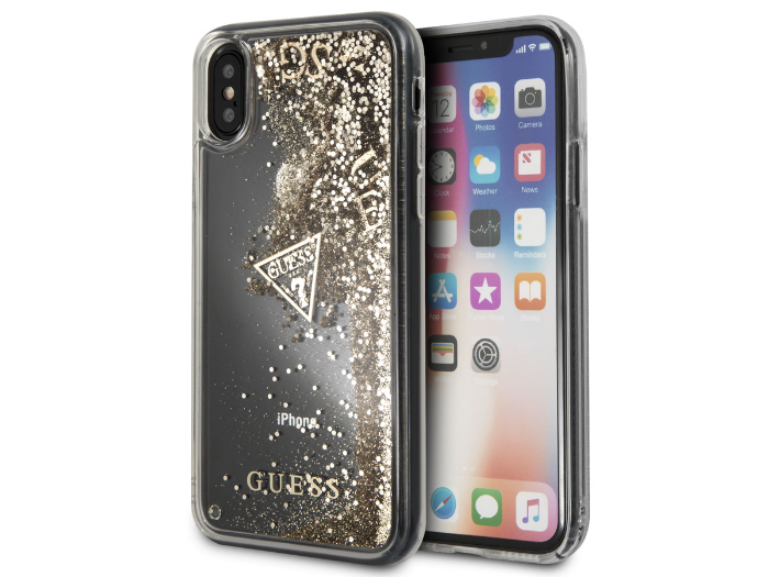 Menagerry Uil ethiek Guess Golden Glitter back Case voor iPhone X/Xs - PhoneDiscounter.nl |  Smartphones | Reparaties | Accessoires | Telefoons