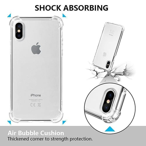 Apple iPhone X/XS Shock Case Transparant - PhoneDiscounter.nl | Smartphones | Reparaties Accessoires | Telefoons